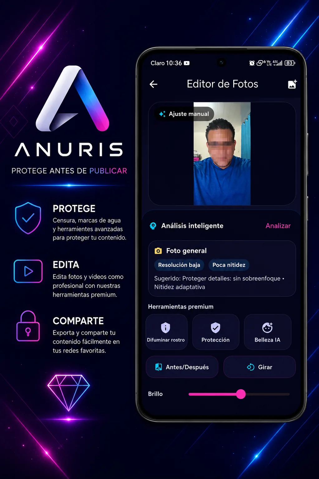 Editor de fotos de ANURIS